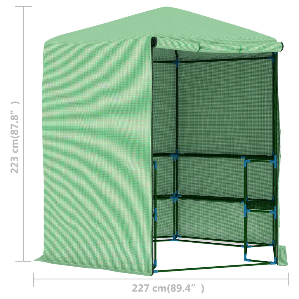 vidaXL Invernadero con estantes acero 227x223 cm