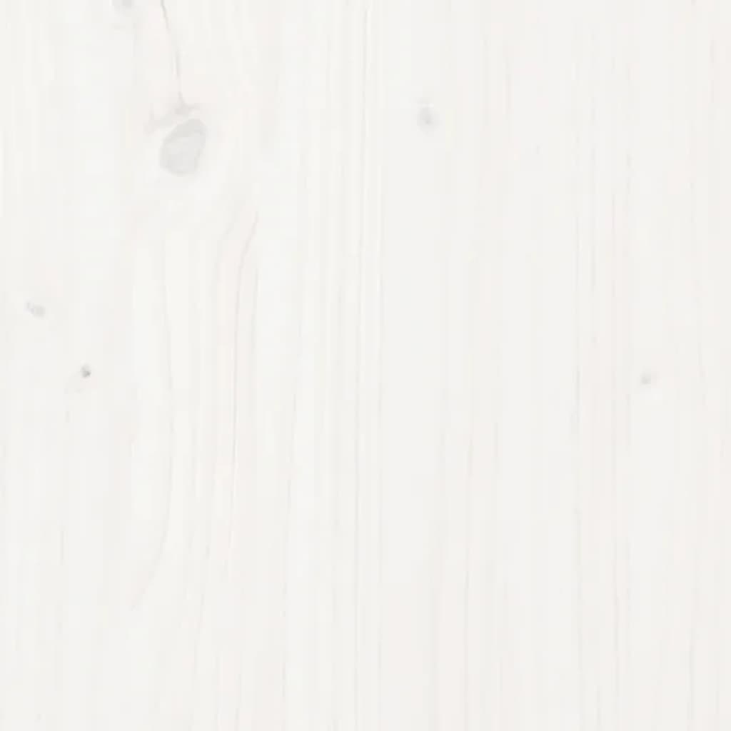 vidaXL Cama de palets madera maciza pino blanca pequeña 75x190 cm