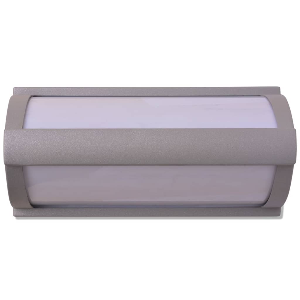 vidaXL Lámpara de pared para exteriores gris aluminio