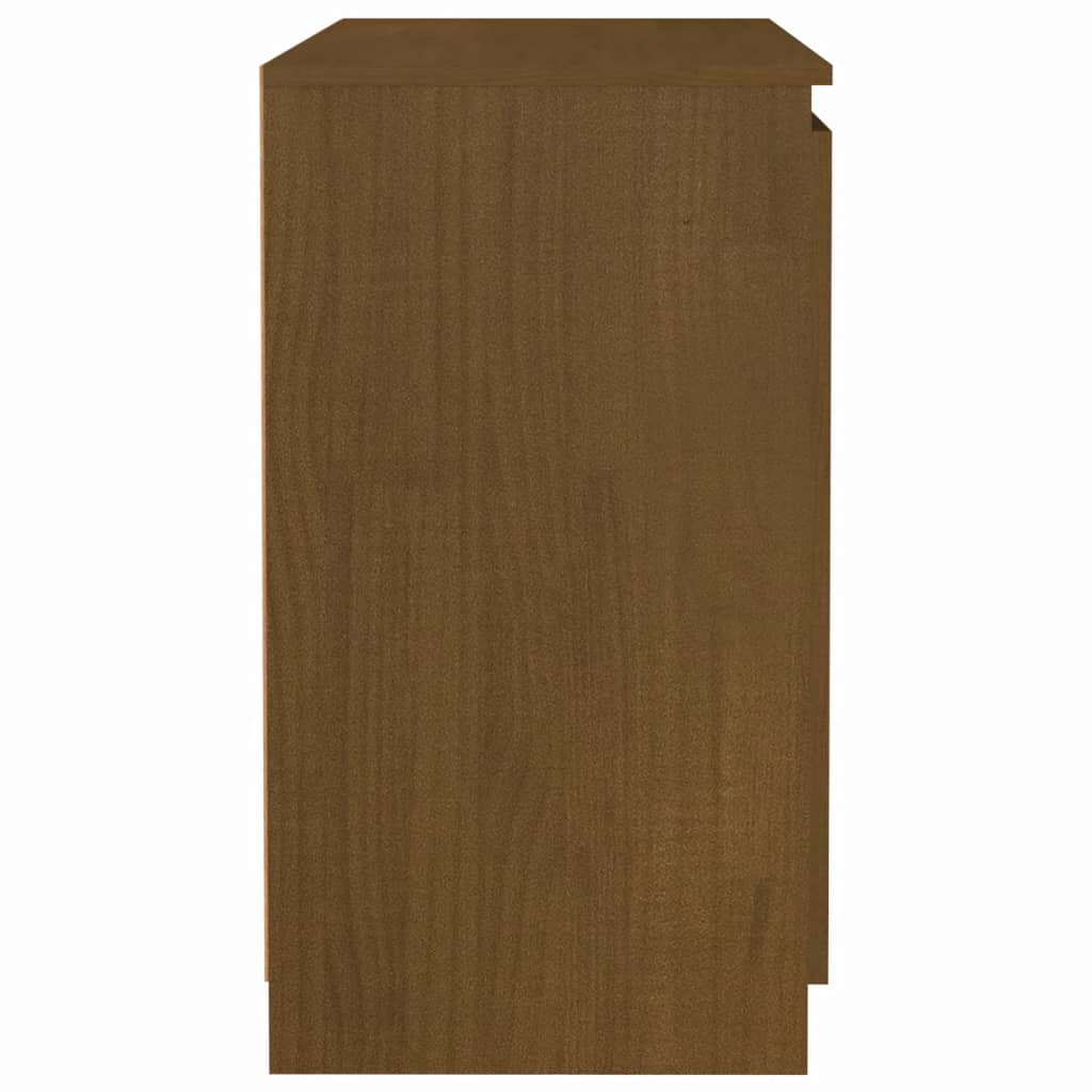 vidaXL Armario auxiliar madera maciza de pino marrón miel 60x36x65 cm