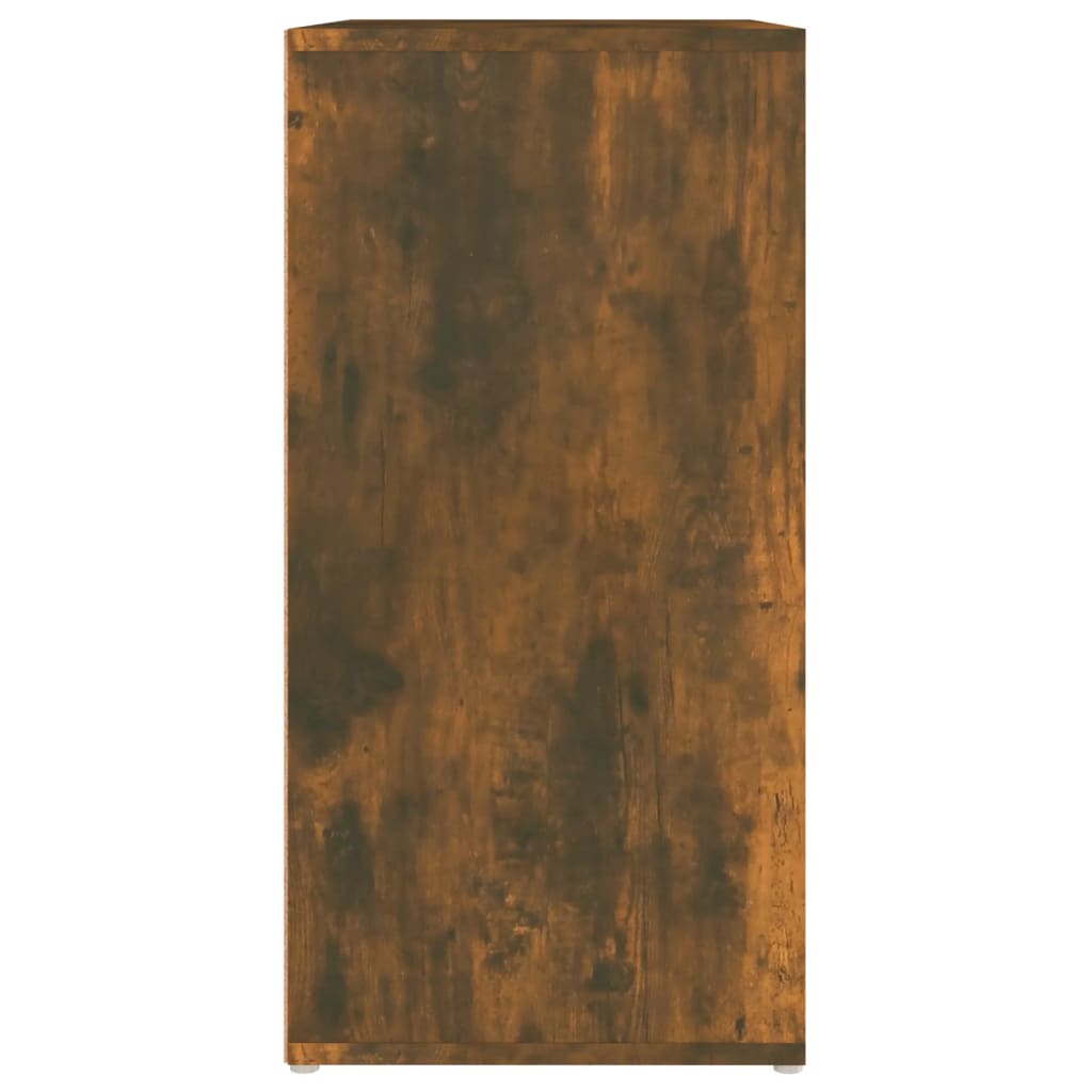 vidaXL Mueble zapatero madera contrachapada roble ahumado 60x35x70 cm