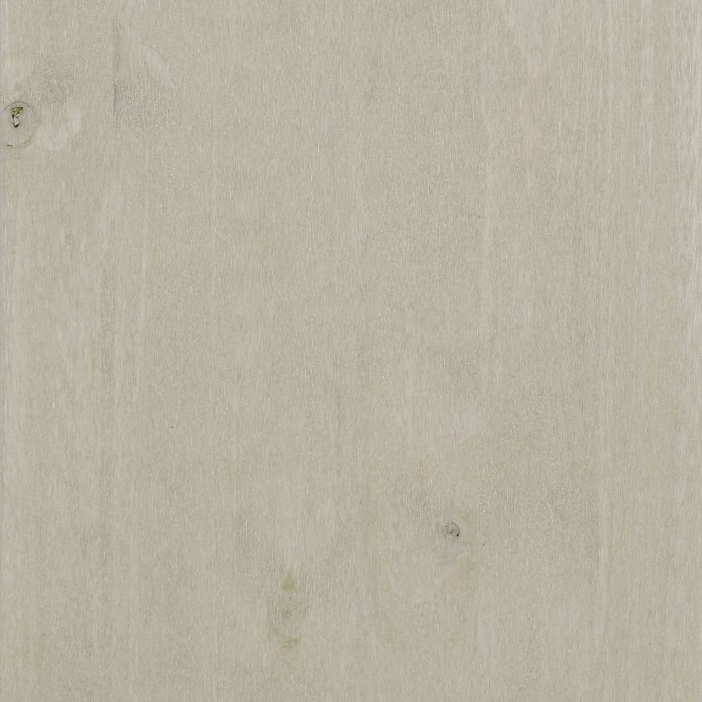 vidaXL Mesita de noche HAMAR madera maciza de pino blanca 40x35x62 cm