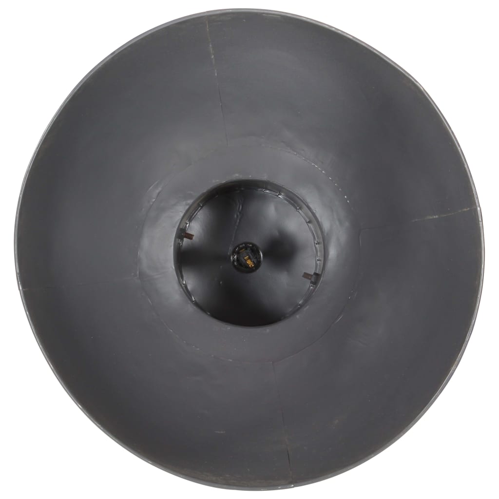 vidaXL Lámpara colgante industrial redonda mango 25 W gris 52 cm E27