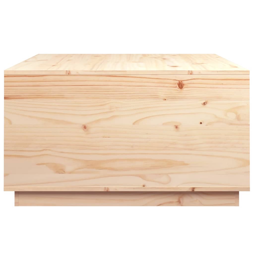 vidaXL Mesa de centro de madera maciza de pino 80x80x45 cm