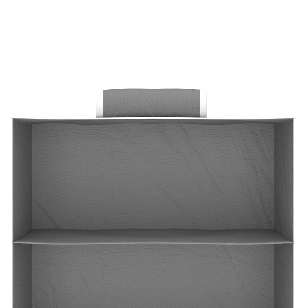 vidaXL Organizadores de armario colgantes 2 uds con 6 estantes tela
