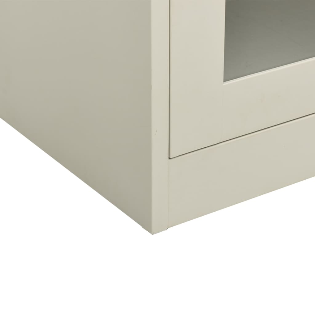vidaXL Armario de oficina con macetero acero gris claro 90x40x113 cm