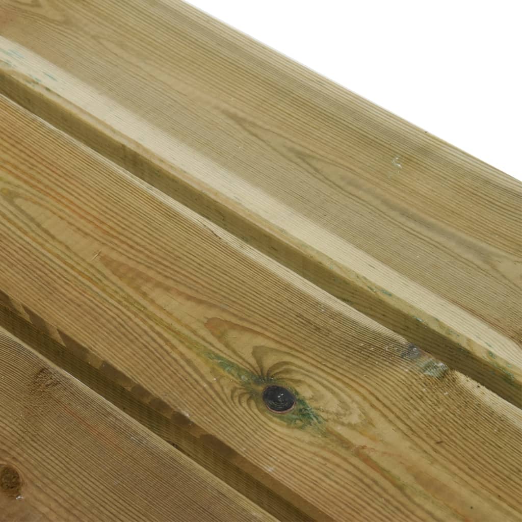 vidaXL Banco de jardín madera maciza de pino impregnada 220 cm