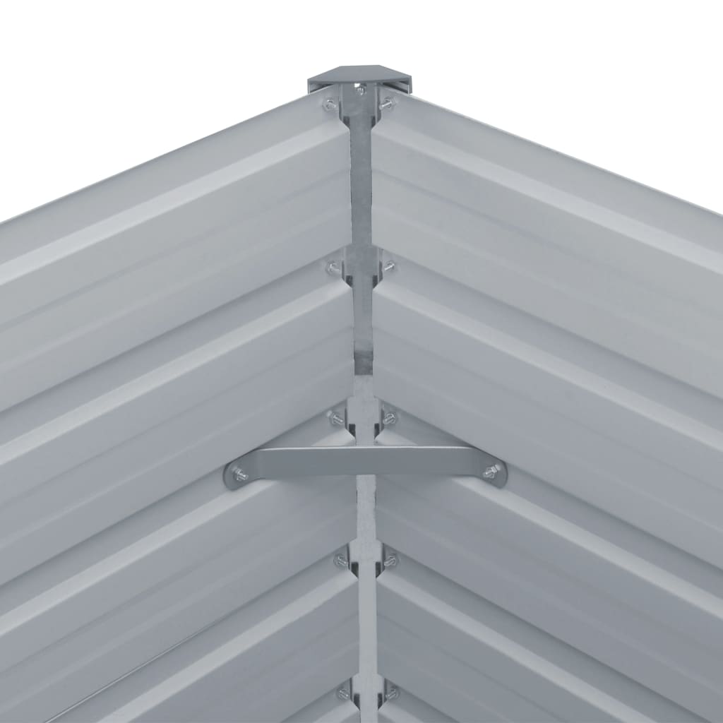 vidaXL Jardinera elevada acero galvanizado gris antracita 160x80x45 cm