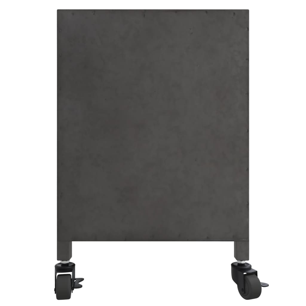 vidaXL Mueble de TV de hierro plateado 110x30x40 cm