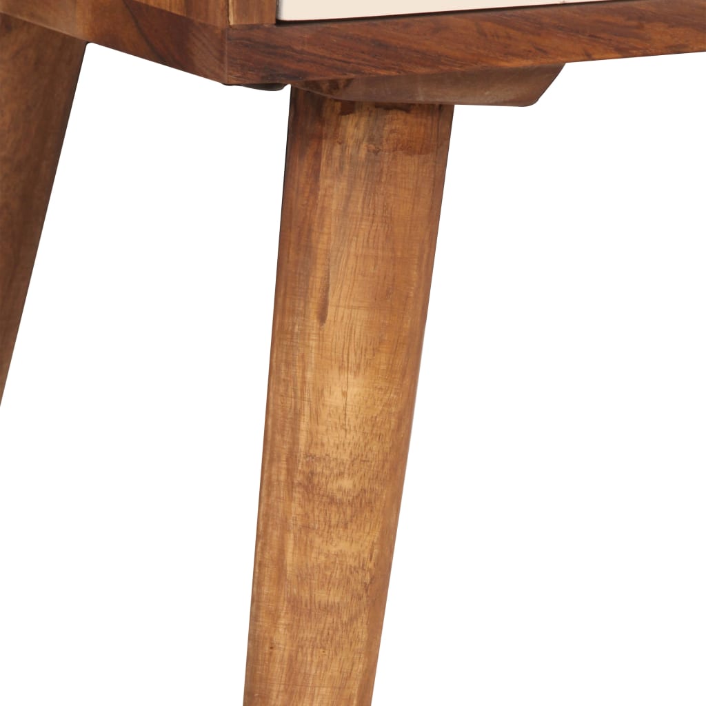 vidaXL Mesita de noche de madera maciza de sheesham 45x30x45 cm