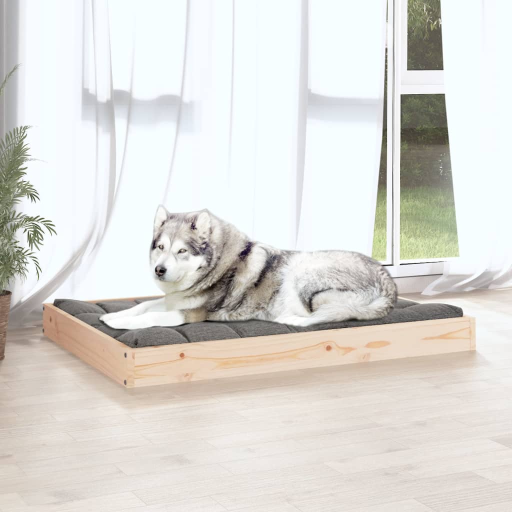 vidaXL Cama para perros madera maciza de pino 101,5x74x9 cm