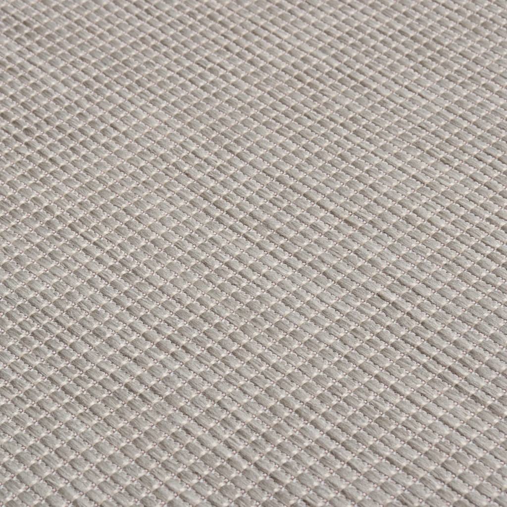 vidaXL Alfombra de exterior de tejido plano gris taupe 200x280 cm