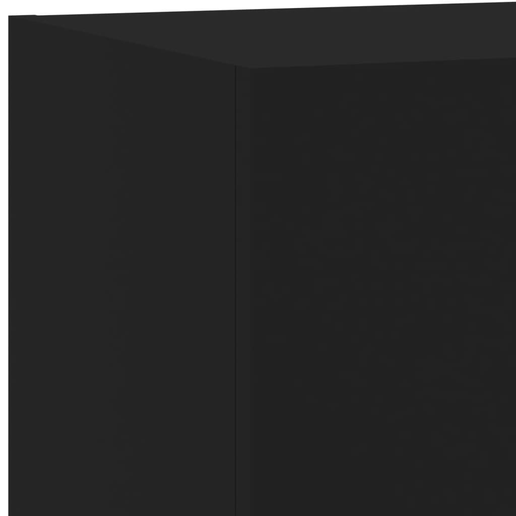 vidaXL Mueble de TV de pared con luces LED negro 60x35x31 cm