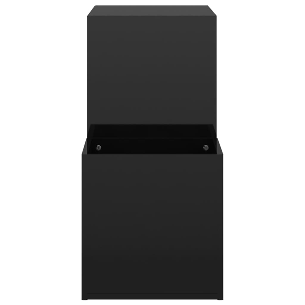 vidaXL Zapatero de recibidor contrachapado negro brillo 105x35,5x70 cm