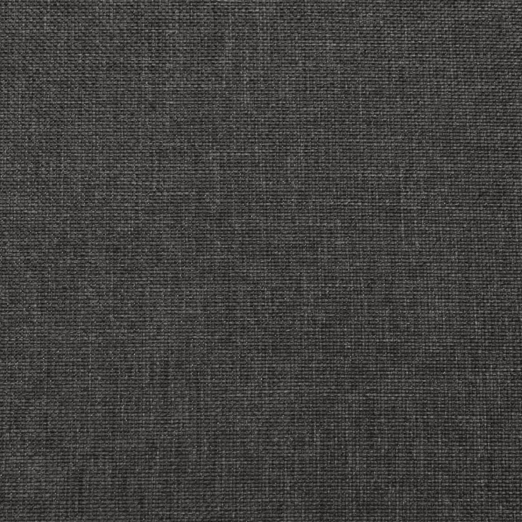 vidaXL Taburete con patas de madera tapizado tejido gris oscuro