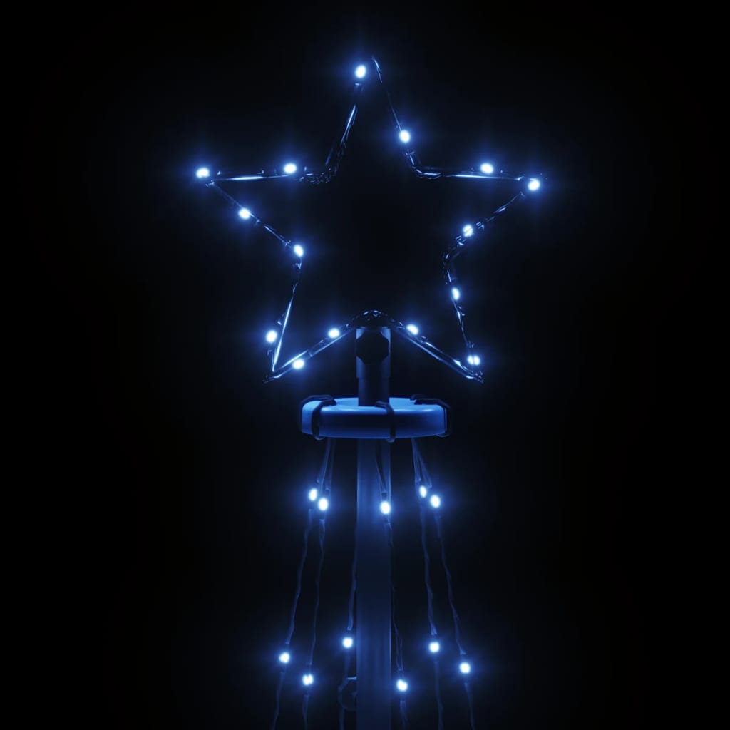 vidaXL Árbol de Navidad cónico 108 LED azul 70x180 cm