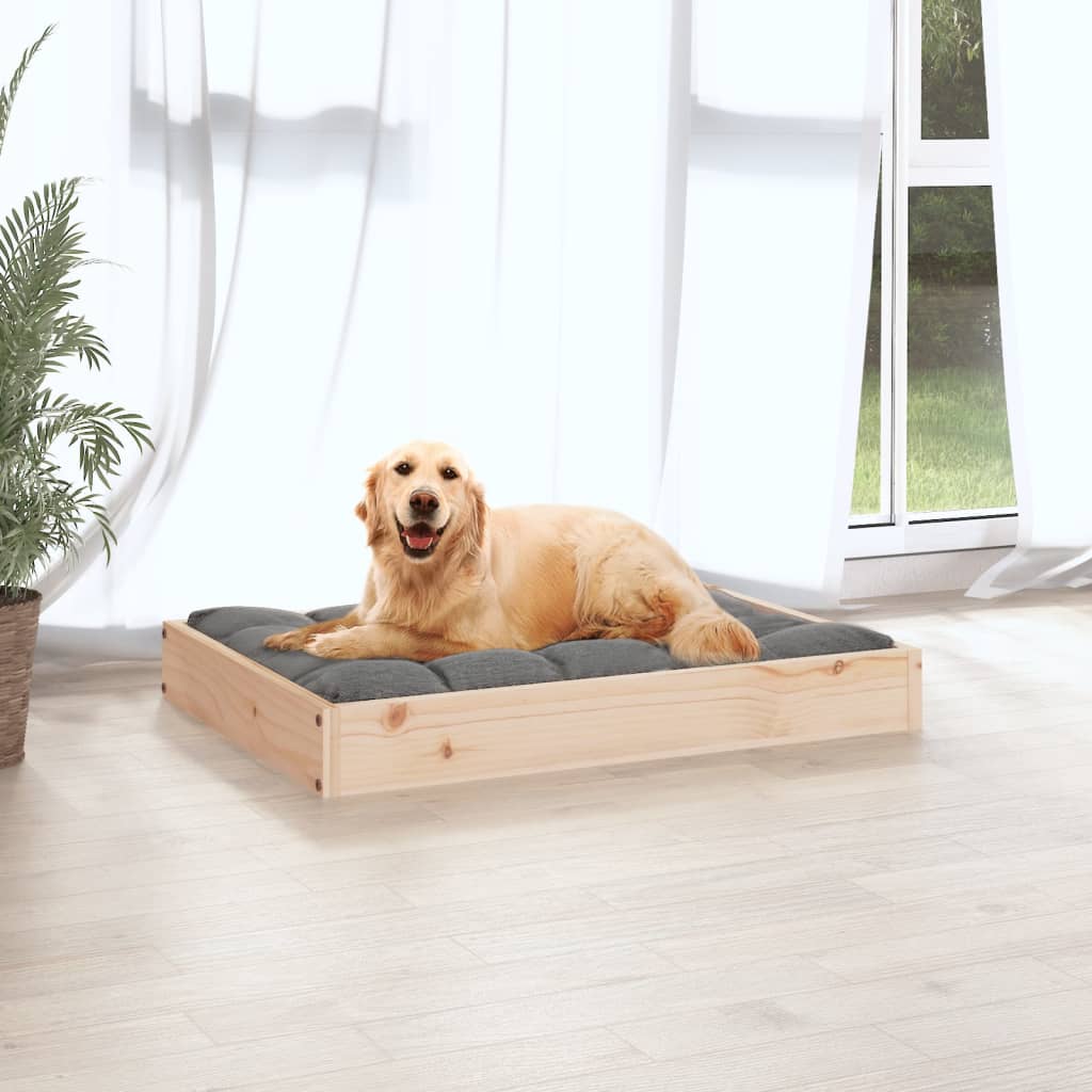 vidaXL Cama para perros madera maciza de pino 71,5x49x9 cm