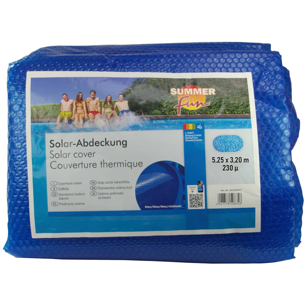 Summer Fun Cubierta solar para piscina ovalada PE azul 525x320 cm