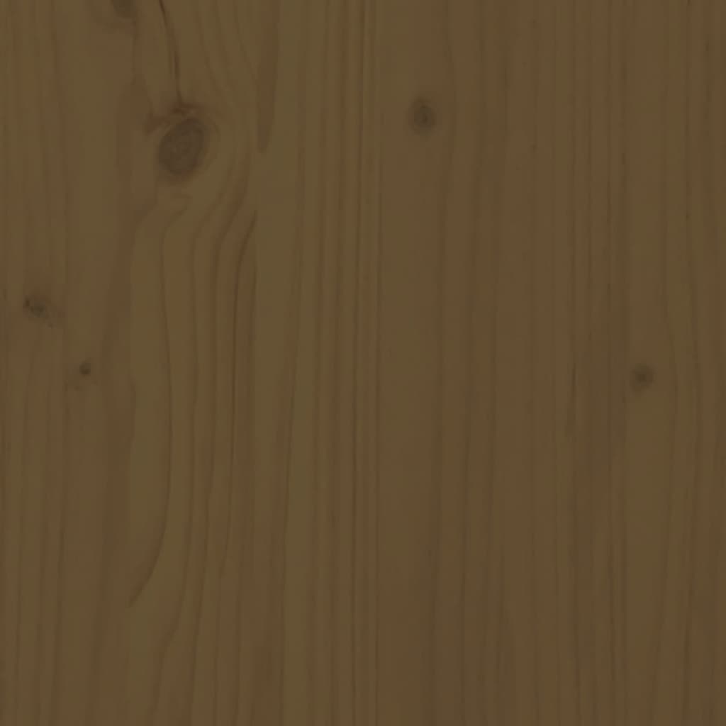 vidaXL Sofá esquinero con cojines madera maciza de pino marrón miel
