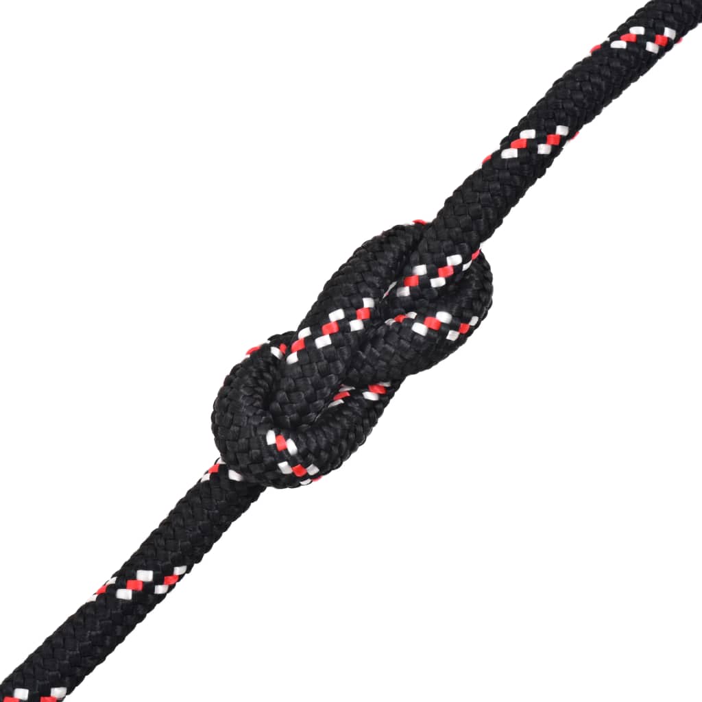 vidaXL Cuerda marina de polipropileno 12 mm 50 m negra