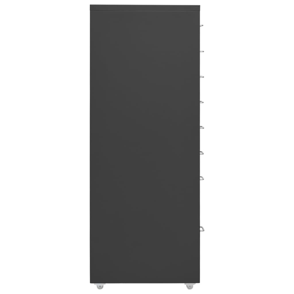 vidaXL Armario archivador móvil metal antracita 28x41x109 cm