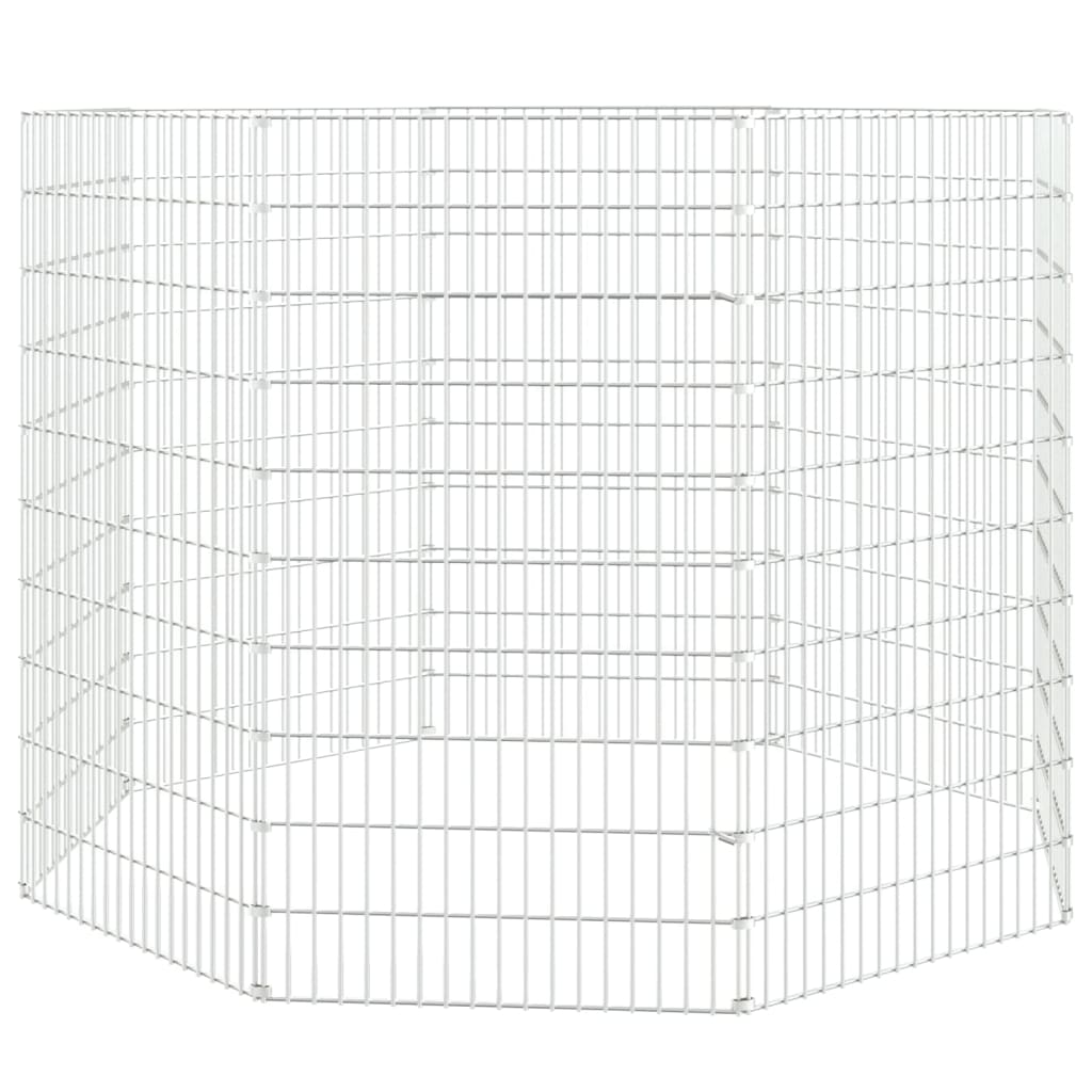 vidaXL Jaula para conejos 8 paneles hierro galvanizado 54x100 cm