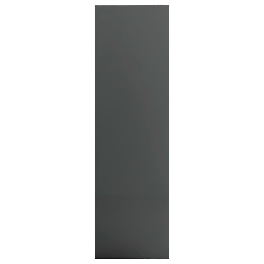 vidaXL Estantería madera contrachapada gris brillo 97,5x29,5x100 cm
