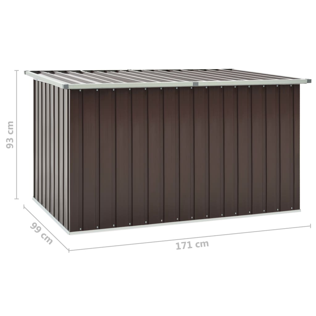 vidaXL Caja de almacenamiento de jardín marrón 171x99x93 cm