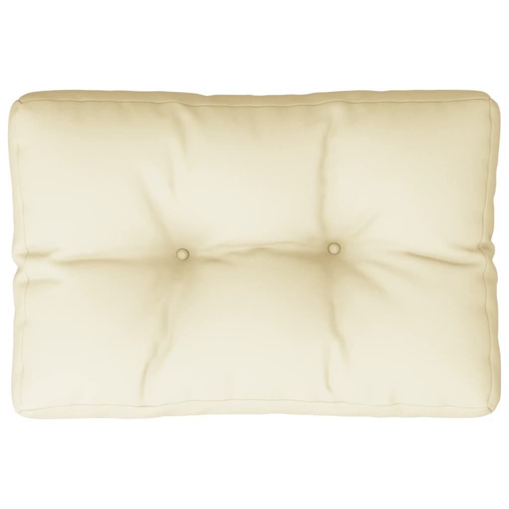 vidaXL Cojín para sofá de palets tela crema 60x40x12 cm