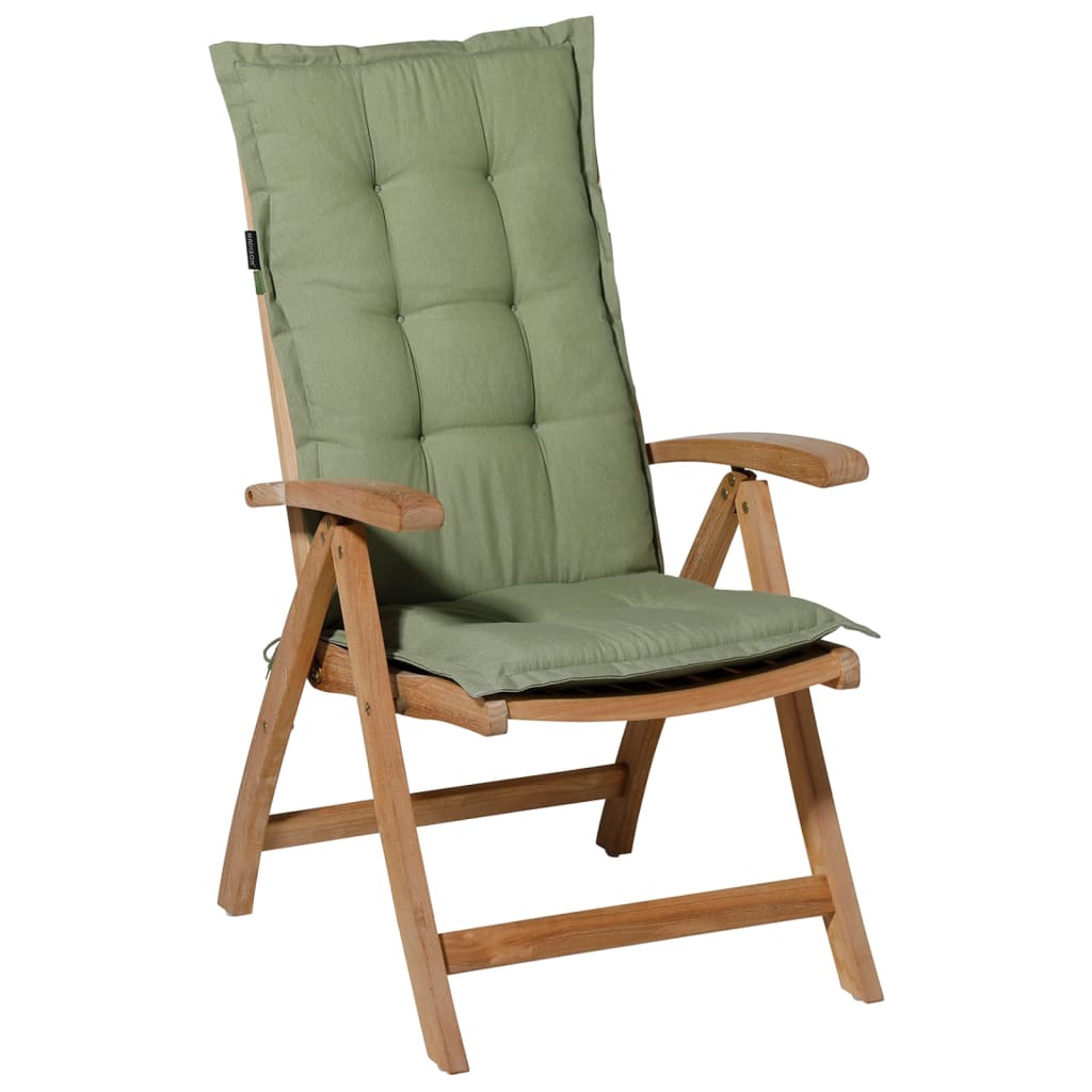 Madison Cojín de silla con respaldo alto Panama verde salvia 123x50cm