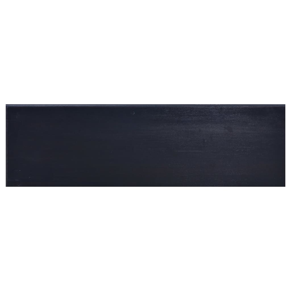 vidaXL Mueble para TV madera maciza de caoba negro café 100x30x45 cm