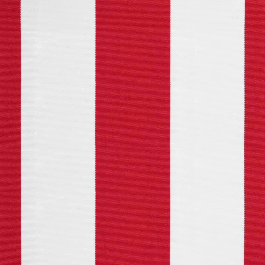 vidaXL Tela de repuesto de toldo rayas rojas y blancas 5x3,5 m