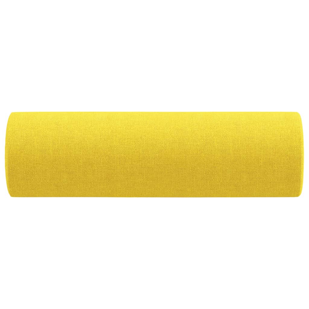 vidaXL Cojines decorativos 2 uds tela amarillo claro 15x50 cm