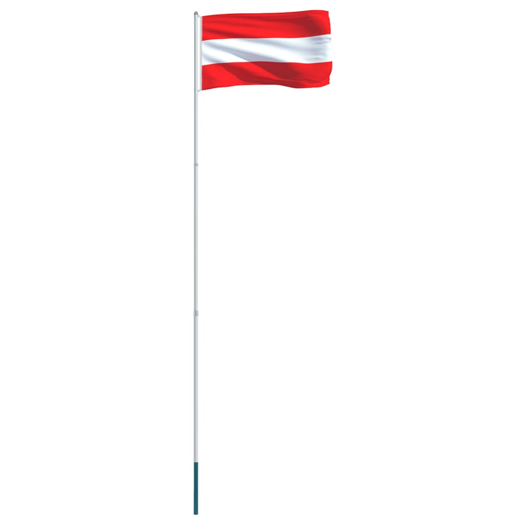 vidaXL Bandera de Austria y mástil de aluminio 4 m