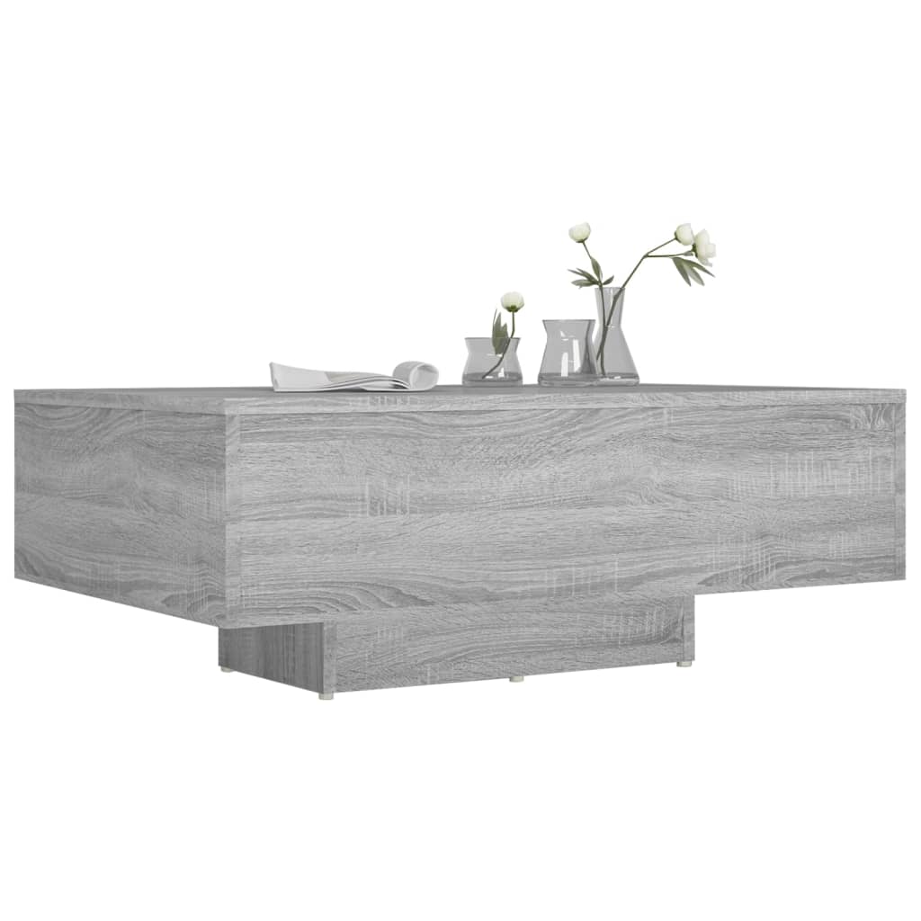 vidaXL Mesa de centro madera contrachapada gris Sonoma 85x55x31 cm