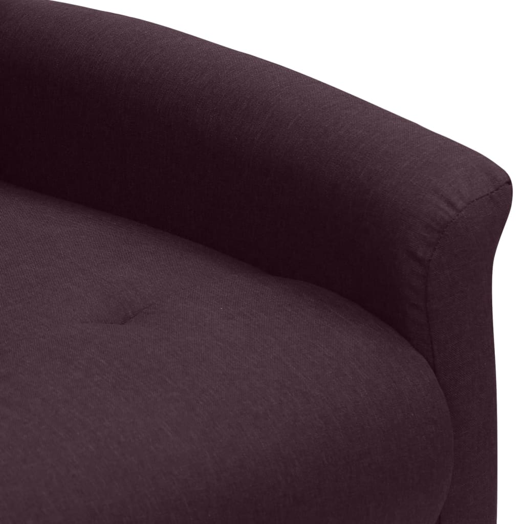 vidaXL Sillón reclinable elevable de tela color morado