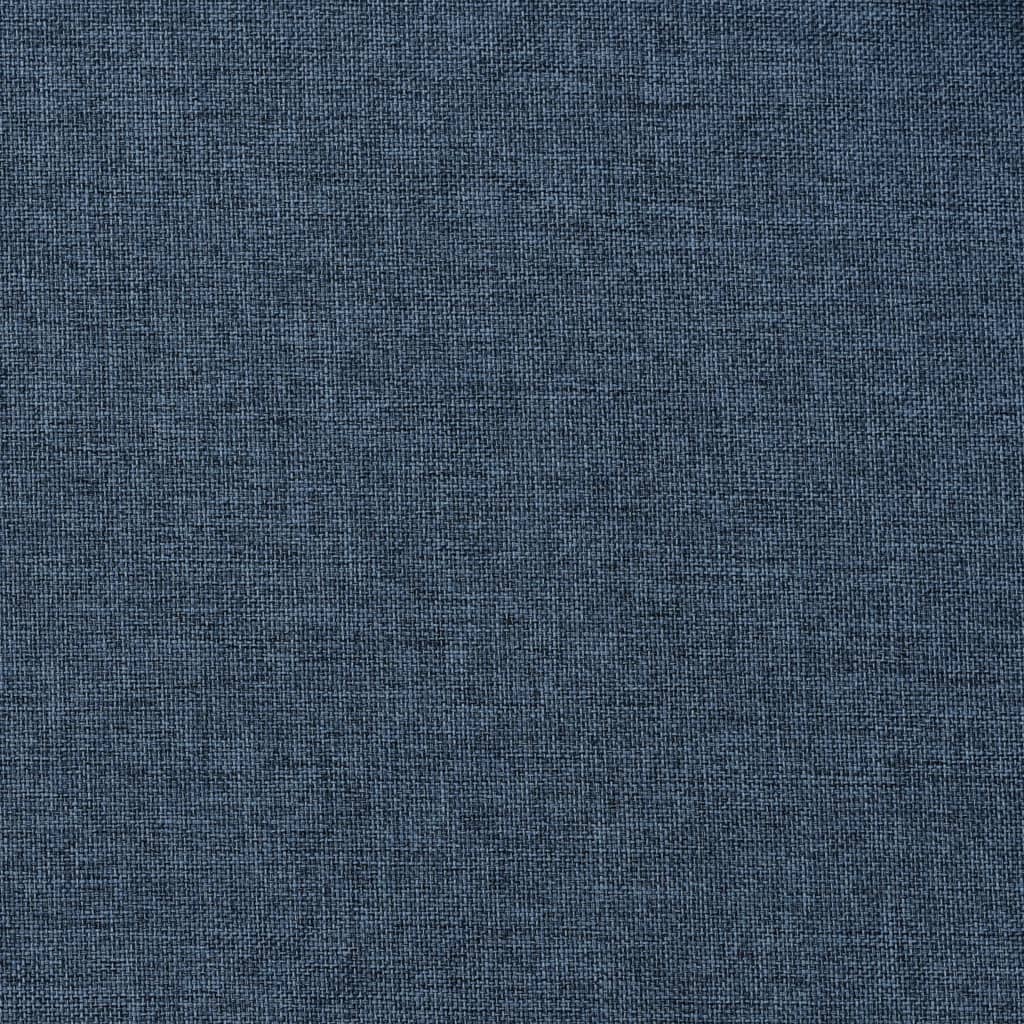 vidaXL Cortinas opacas con ojales look de lino 2 pzas azul 140x225 cm