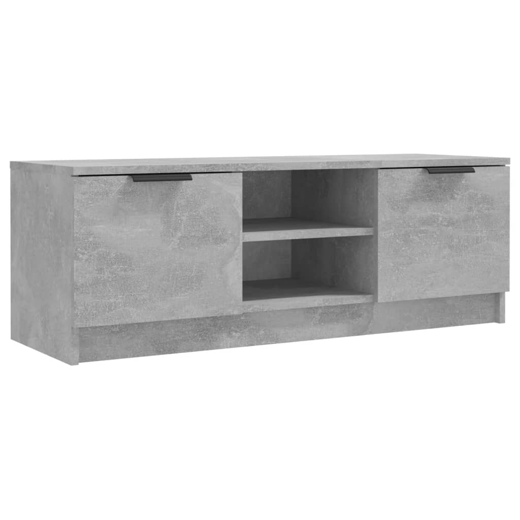vidaXL Mueble de TV madera contrachapada gris hormigón 102x35x36,5 cm