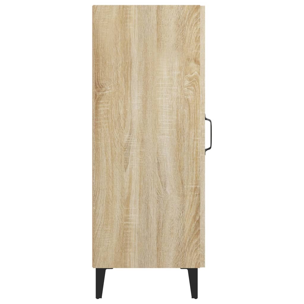 vidaXL Aparador madera contrachapada color roble Sonoma 34,5x34x90 cm