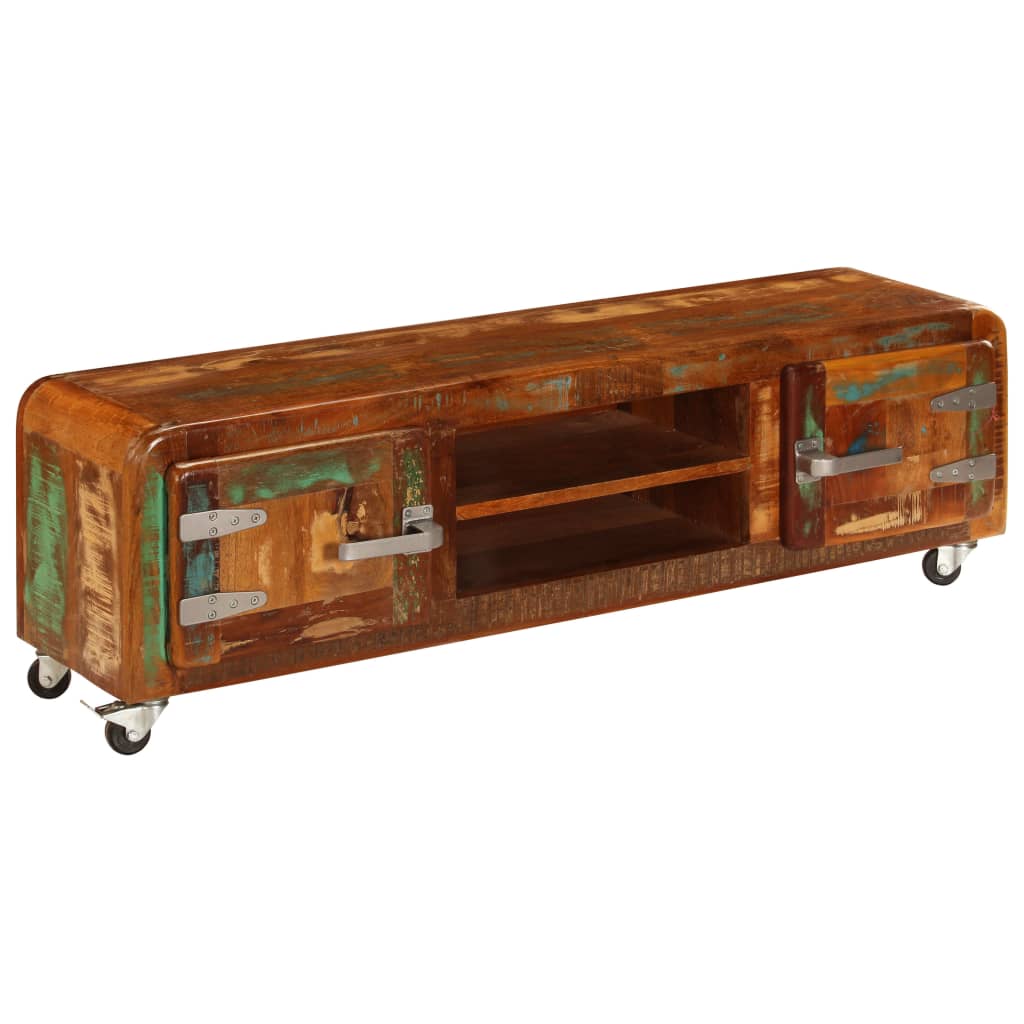 vidaXL Mueble para la TV madera maciza reciclada 120x30x36 cm