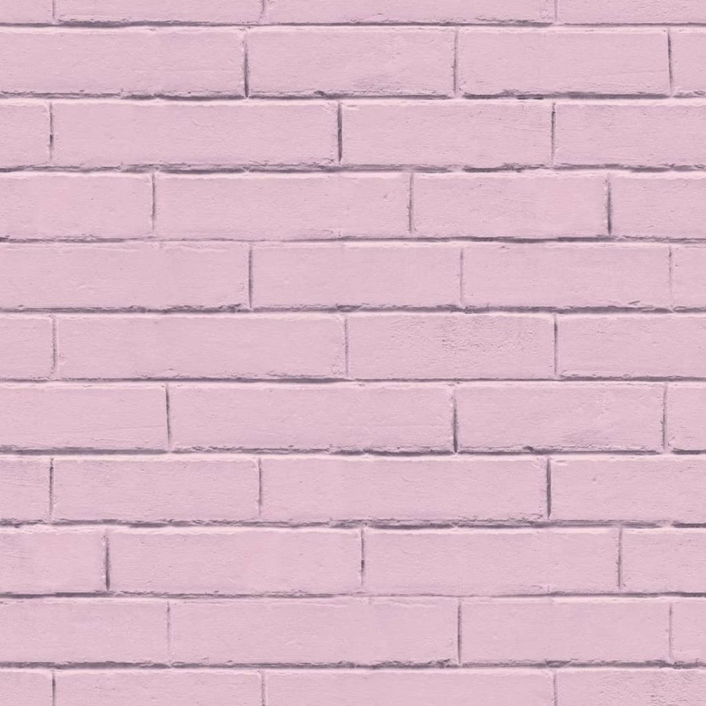 Good Vibes Papel de pared Brick Wall rosa