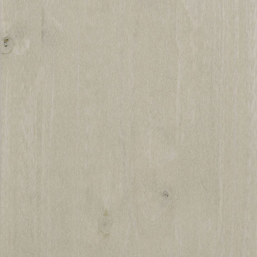 vidaXL Aparador superior HAMAR madera maciza pino blanco 90x30x100 cm