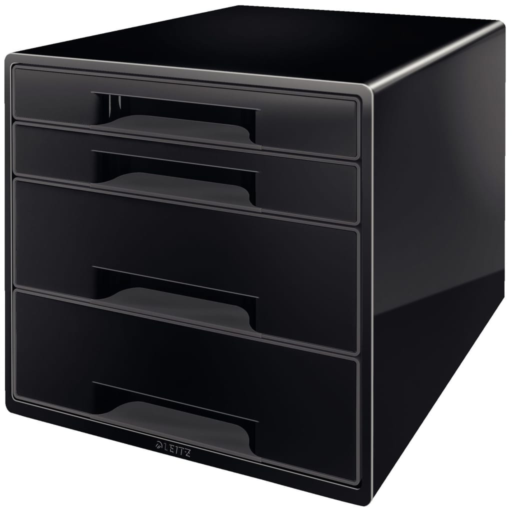 Leitz Cubo de 4 cajones de escritorio negro