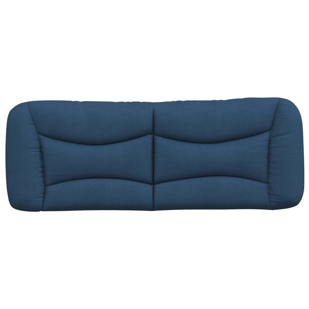 vidaXL Cabecero de cama acolchado tela azul 120 cm
