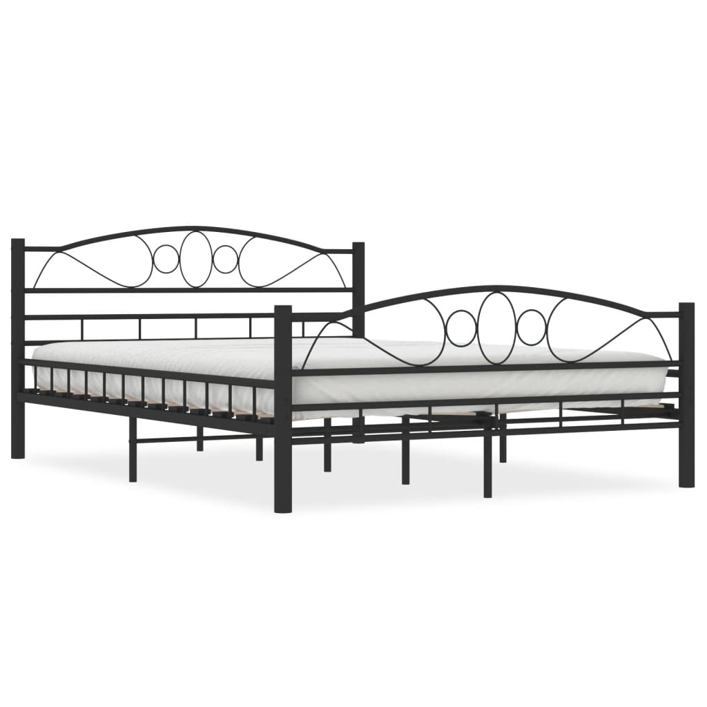 vidaXL Estructura de cama de acero negra 140x200 cm