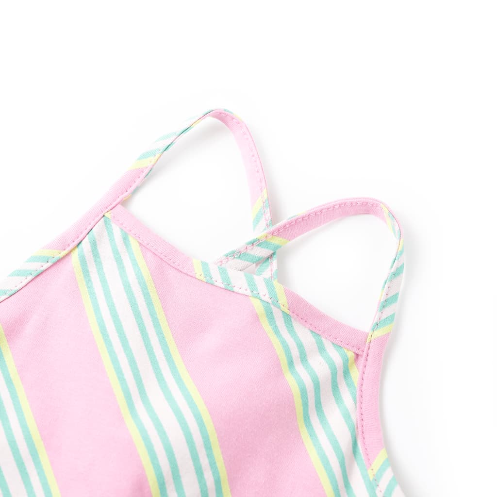 Vestido infantil sin mangas con cordón rosa 92