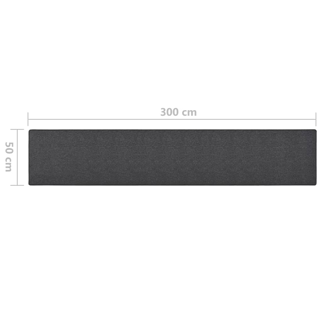 vidaXL Alfombra de pasillo gris antracita 50x300 cm