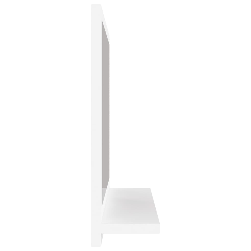 vidaXL Espejo de baño madera contrachapada blanco brillo 40x10,5x37 cm