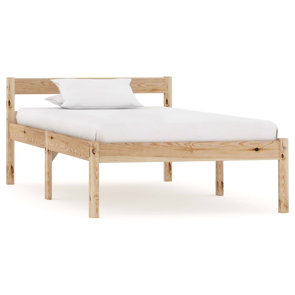 vidaXL Estructura de cama de madera maciza de pino 90x200 cm