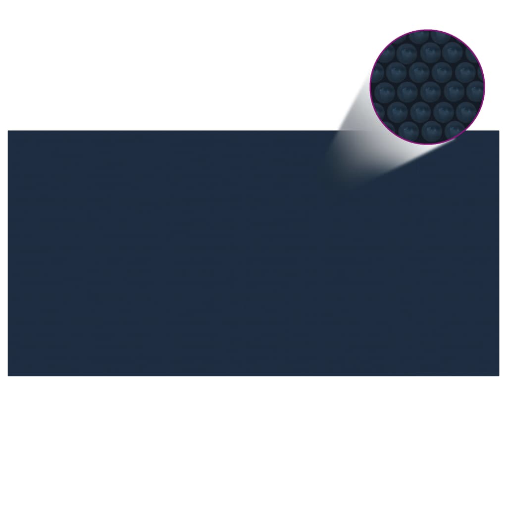 vidaXL Cubierta solar de piscina de PE flotante negro y azul 1200x600cm